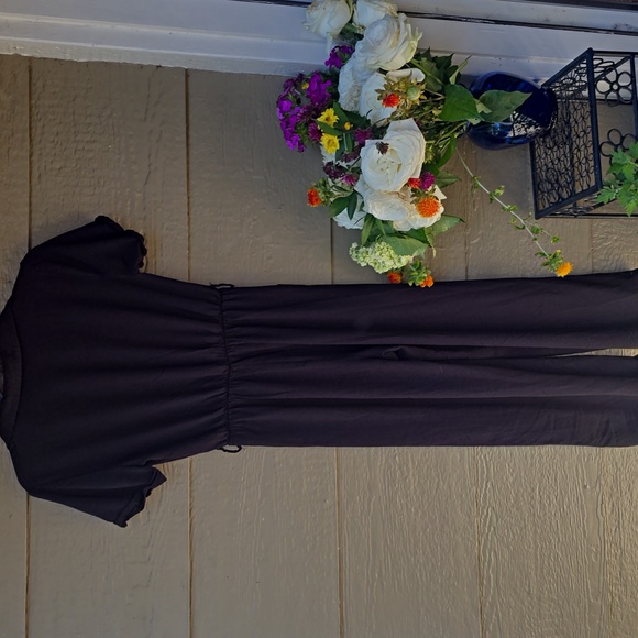 Nasty Gal Collection Wide Leg Short Sleeve V-neck Jumpsuit Button Front 10 - Picture 7 of 8